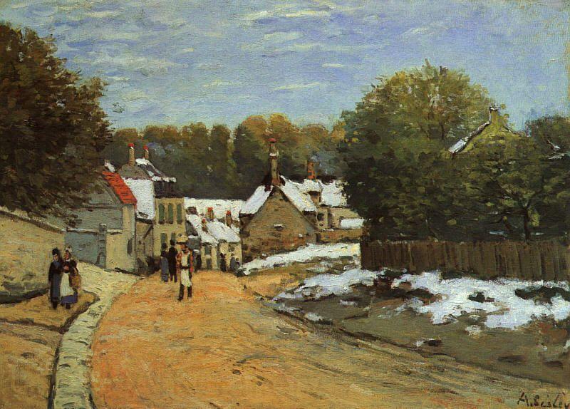 Alfred Sisley Early Snow at Louveciennes